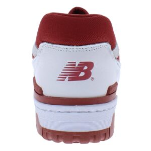 New Balance 550 Unisex Shoes Size 9, Color: White/Red-White