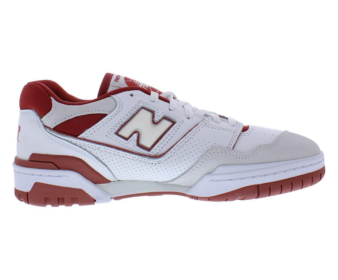 New Balance 550 Unisex Shoes Size 9, Color: White/Red-White