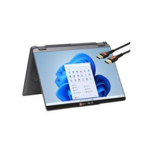 lenovo ideapad flex 5 2-in-1 laptop 14" wuxga ips glossy touch 12th gen intel 10-core i5-1235u (>i7-1165g7) 8gb ram 512gb ssd backlit fingerprint thunderbolt4 rapid charge win11 grey + hdmi cable