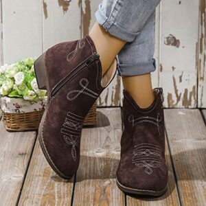 leather & suede winter boots square heel nude short comfortable thick heel suede short boots high heel casual rhinestone wedge boots