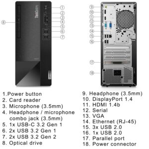 Lenovo ThinkCentre 50T Tower Business Desktop Computer, 12th Gen Intel Hexa-Core i5-12400 (Beat i7-11700), 64GB DDR4 RAM, 6TB SSD, DVDRW, WiFi Adapter, Ethernet, HDMI, Windows 11 Pro