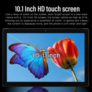 Zyyini for Android 13 Tablet 10.1 Inch Tablets, 8GB 256GB Gaming Tablet with 8 Core, 5G WiFi Tablet Support 4G Band Calling (US Plug)