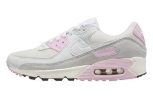 nike women's air max 90 white/sail-med soft pink (fn7489 100) - 9