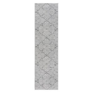 gertmenian premium high low machine woven rug | easy-cleaning & non-shedding | living room, dining room, bedroom, office | 2x8 ft runner, soller gray, 23409