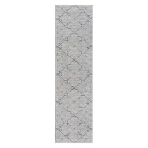 Gertmenian Premium High Low Machine Woven Rug | Easy-Cleaning & Non-Shedding | Living Room, Dining Room, Bedroom, Office | 2x8 Ft Runner, Soller Gray, 23409