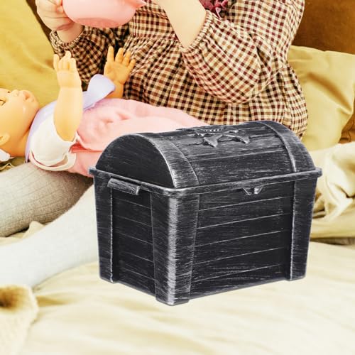 TOYANDONA Treasure Chest Piggy Bank Decor Pirate Party Supplies Pirate Ornament Pirate Treasure Chest Mini Pirate Chest Pirate Birthday Party Supplies Child Toy Gift Box Plastic