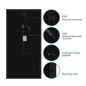 Kosta 200W 12V Monocrystalline Solar Panel for Marine RV Off-Grid System