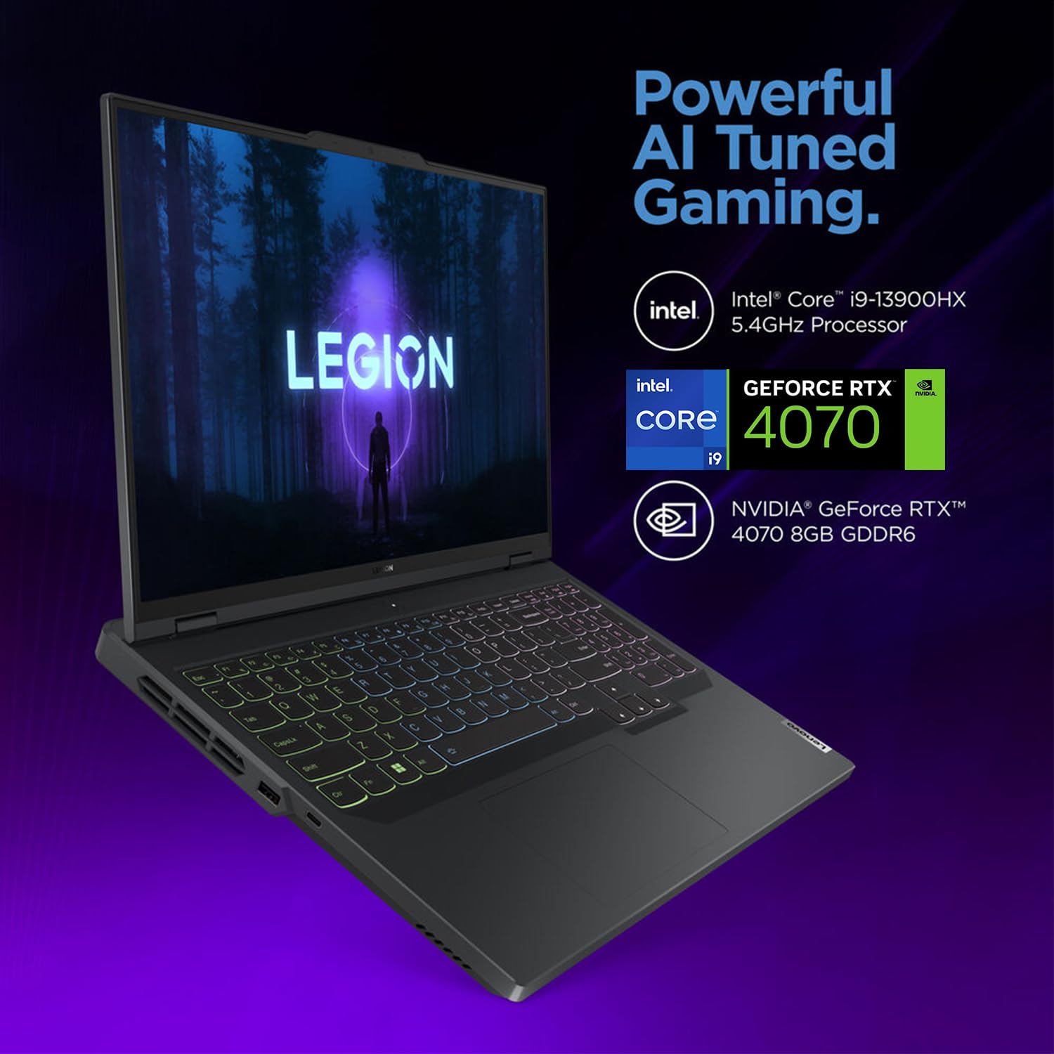 Lenovo Legion Pro 5i Gaming Laptop, GeForce RTX 4070, Intel Core i9-13900HX, 16" WQXGA(2560*1600) IPS 165Hz, 64GB DDR5 RAM, WD_Black 2TB SSD, Webcam, 4-Zone RGB Backlit KB, Wi-Fi 6E, Windows 11 Home