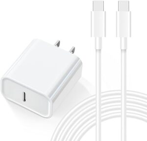 iphone 15 charger fast charging usb c block 20w with type c cable 6.6ft for iphone 15/15 plus/15 pro/15 pro max, ipad charger for ipad pro 2023/2022/2021/2020, ipad air 5th/4th, ipad 10/mini 6