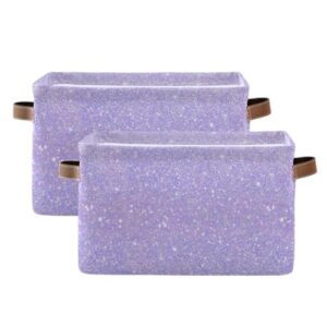 purple sequins storage basket bins foldable decorative storage box laundry hamper baskte storage for playroom living bed room office clothes nursery,2 pcs