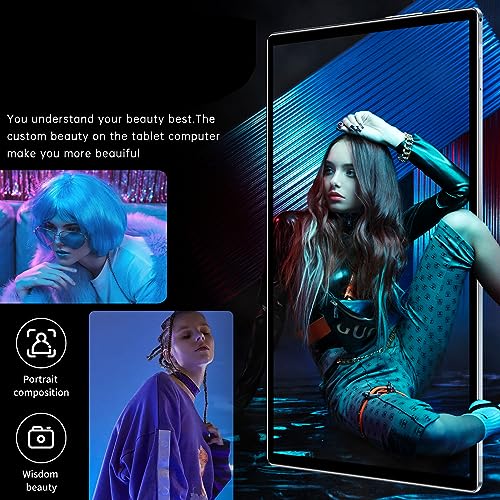 EBTOOLS 10.1 Inch Tablet, 10 Core CPU, 4G LTE, 5G, 12GB RAM, 256GB ROM, 8MP Front Camera, 20MP Rear Camera, BT Keyboard, Case,12 (US Plug)