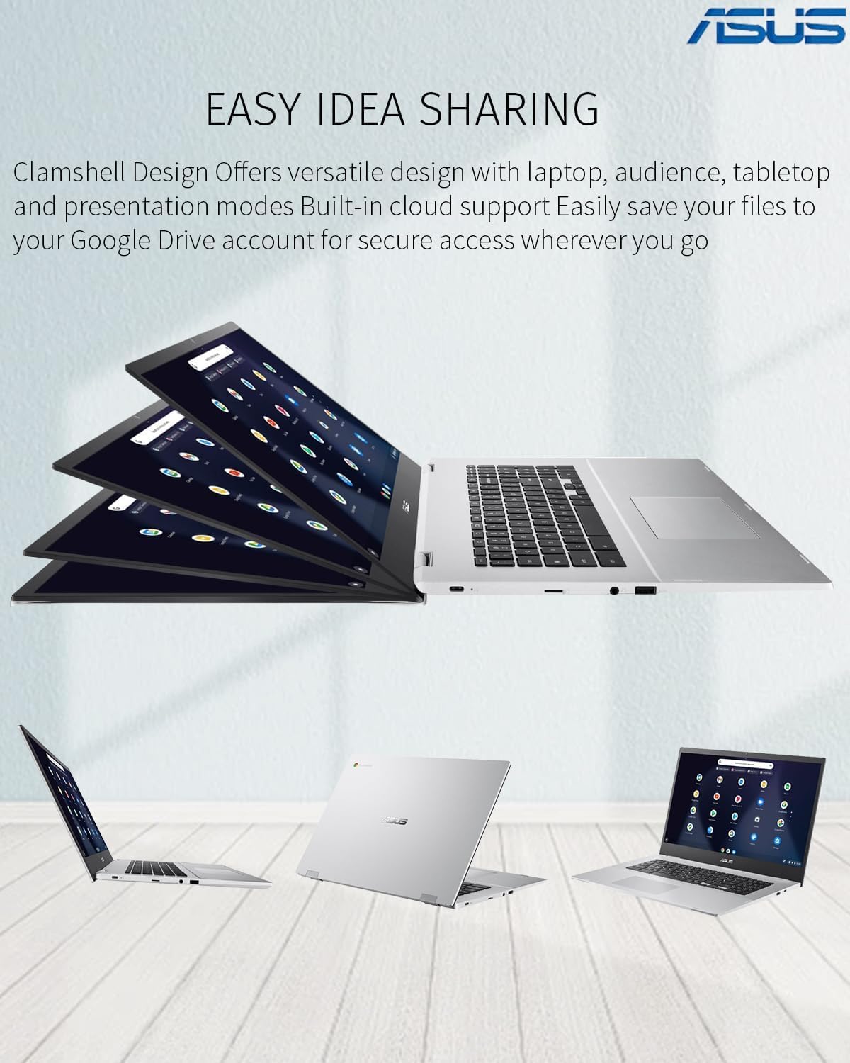 ASUS Chromebook Touchsceen Flip Laptop 2in1-14inch WUXGA IPS Display - AMD Ryzen 3-7320C - Backlit Keyboard - Wi-Fi 6 - USB C - Long Battery Life - Google Chrome (8GB RAM |128GB SSD+256G SD Card)