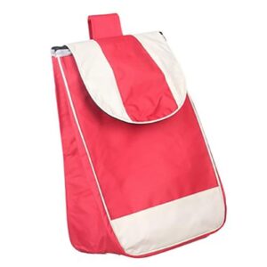 shopping cart replacement bag - 41l trolley bags for shopping cart, oxford cloth waterproof storage bag, portable trolley replacement bag, shopping trolley storage bag, l35x w20x h58cm ( color : red )
