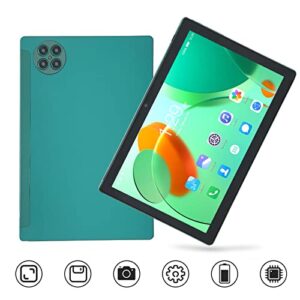 10.1 Inch HD Tablet Green 4G LTE 5G WiFi 8GB RAM 256GB ROM Octa Core CPU 7000mAh Dual Camera Tablet PC ，100‑240V (US Plug)