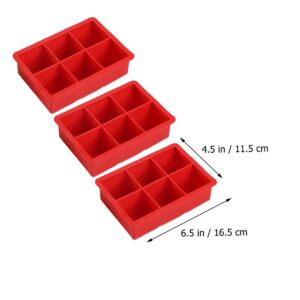 Amosfun 9 Pcs Six Grid Silicone Bakeware 9x9 Baking Pan Cornbread Pan Smore Molds Silicone Muffin Pan Brownies Silicone Baking Tray Baking Supplies Loaf Pan - Ice Tray