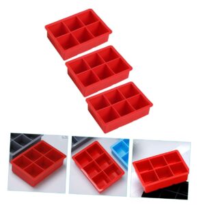 Amosfun 9 Pcs Six Grid Silicone Bakeware 9x9 Baking Pan Cornbread Pan Smore Molds Silicone Muffin Pan Brownies Silicone Baking Tray Baking Supplies Loaf Pan - Ice Tray