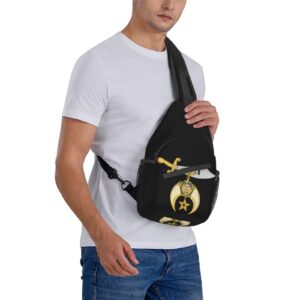 COOBAA Shriners Sling Bag Chest Shoulder Backpack Crossbody Bags For Men Women