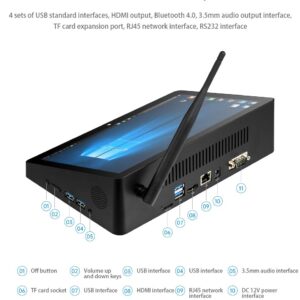 AXCID PIPO X10S Mini PC 10.1 inch IPS1920*1280 Celeron J4105 8G RAM+128G ROM Tablet PC BT HDMI RS232 4*USB 3.0 POE