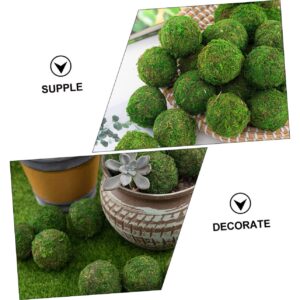 Abaodam Wedding Mossy Balls 2pcs Artificial Home Decor Artificial Green Plant Fake Mossy Balls Floral Mosses Ball Decoration Fake Moss Balls Decorative Moss Balls Grass Ball Wedding Foam