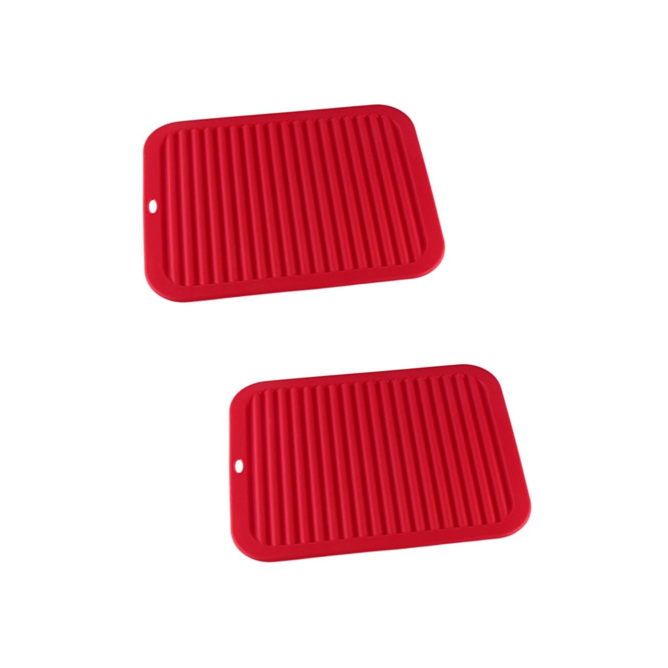 NOLITOY 2pcs Silicone Mat Dish Drying Mat Coasters for Dining Table Insulation Pad Silicone Mat Drain Tray Non-slip Pad