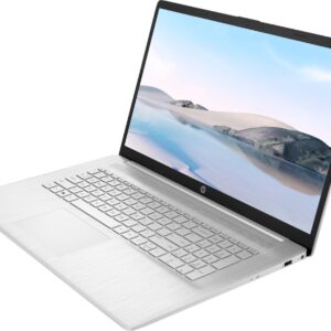 HP 17 Laptop, 17.3” HD+, Intel Quad Core i3-1125G4 Processor, 32GB RAM, 1TB SSD, Windows 11 Pro, Anti-Glare Display, Long Battery Life, Wi-Fi, Bluetooth, Webcam, HDMI, Alpacatec Accessories, Silver