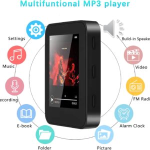 MP3 Player / MP4 Player, Hotechs MP3 Music Player with 32GB Memory SD Card Slim Classic Digital LCD 1.82'' Screen Mini USB Port with FM Radio, Voice Record