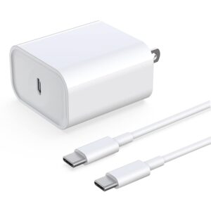 iphone 15 charger fast charging block type c 20w wall charger with 6ft usb c to c cord for iphone 15/15 plus/15 pro/15 pro max, ipad pro 12.9/11 inch 2023/2022/2021/2020, ipad air 5th/4th, ipad 10