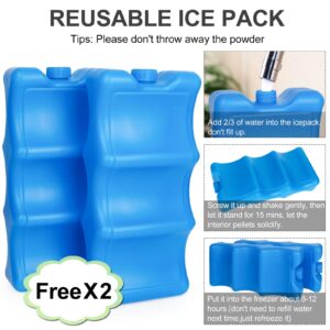 Breastmilk Cooler Bag with Ice Pack Bottle Cooler Bag for Baby Milk Breast Pump Bag with Cooler Double Deck Breast Milk Storage Bag for Breastfeeding Nursing Daycare Insulated Lunch Bag with Strap