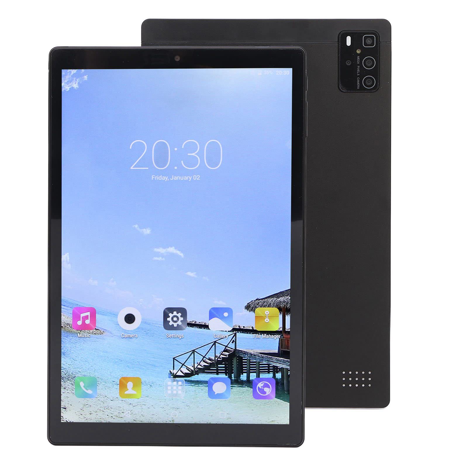 10in Tablet, 2.4G 5G Dual Band Tablet PC 8 Core CPU for Students (US Plug)