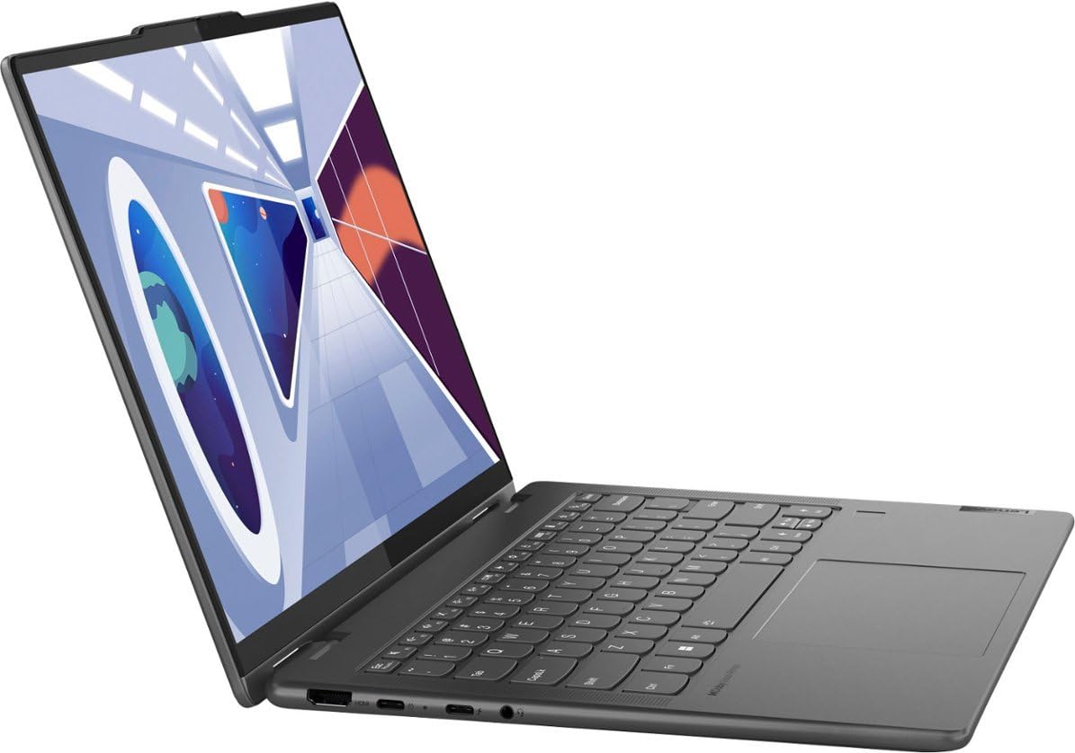 Lenovo Yoga 7i 14 2-in-1 Laptop 14" 2.2K IPS Touchscreen 100% sRGB 13th Gen Intel 10-Core i5-1335U (Beats i7-1255U) 8GB RAM 256GB SSD Backlit Fingerprint Reader Thunderbolt Win11 Gray + HDMI Cable