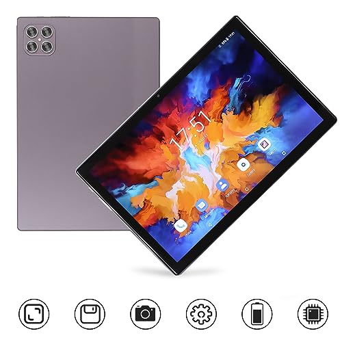 EBTOOLS 10.1 Inch12 Tablet pc, 256GB Expand, Quad Core Tablets, HD Touch Screen, Dual Speaker,Certificated WiFi, 8MP 2MP Camera, 6000mAh Battery (US Plug)