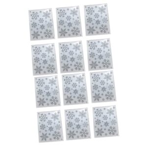 nolitoy 20 sheets snowflakes glass decals sparkling snowflake window clings christmas window decal christmas snowflakes decor snowflake invitation winter wall decals decorate removable