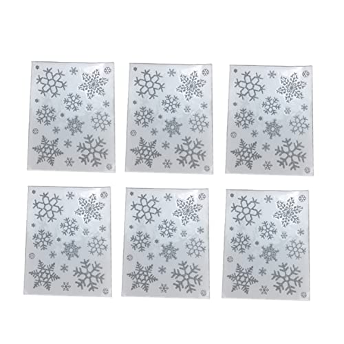 NOLITOY 20 Sheets Snowflakes Glass Decals Sparkling Snowflake Window Clings Christmas Window Decal Christmas Snowflakes Decor Snowflake Invitation Winter Wall Decals Decorate Removable