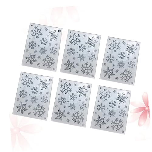 NOLITOY 20 Sheets Snowflakes Glass Decals Sparkling Snowflake Window Clings Christmas Window Decal Christmas Snowflakes Decor Snowflake Invitation Winter Wall Decals Decorate Removable