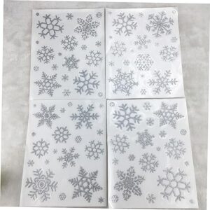 NOLITOY 20 Sheets Snowflakes Glass Decals Sparkling Snowflake Window Clings Christmas Window Decal Christmas Snowflakes Decor Snowflake Invitation Winter Wall Decals Decorate Removable