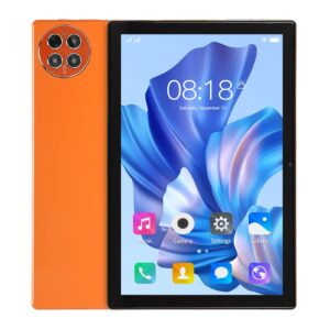 10in Smart Tablet, Octa Core Processor, 1920x1200 IPS Screen, 12GB RAM 256GB ROM, Dual Cameras and Speakers, Long Battery Life (Orange)