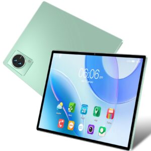 sxhlseller android12 tablet 10.1 inch tablets with 8gb ram 256gb rom, gps, 8 octa core processor, 1920x1080 ips touch screen, 16mp 8mp dual camera, face, bluetooth5.0, green (us plug)