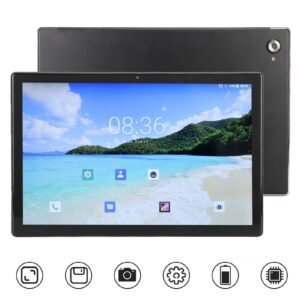 10.1 Inch Tablet 2 in 1 Octa Core, 8GB RAM, 256GB ROM, 5G WiFi Tablet with Case Keyboard, 12, 100-240V Black (US Plug)