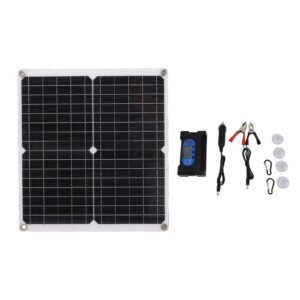 solar panel kit, monocrystalline silicon solar charger with controller battery maintainer trickle charger for car rv marine boat