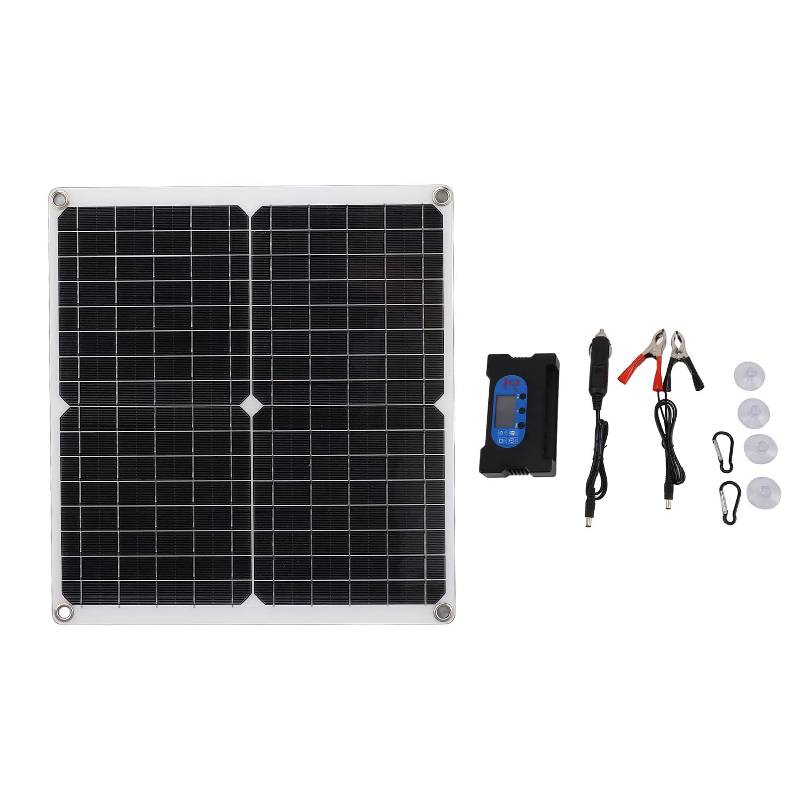 Solar Panel Kit, Monocrystalline Silicon Solar Charger with Controller Battery Maintainer Trickle Charger for Car RV Marine Boat