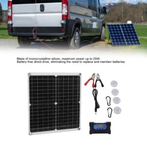 Solar Panel Kit, Monocrystalline Silicon Solar Charger with Controller Battery Maintainer Trickle Charger for Car RV Marine Boat