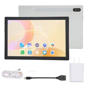 Airshi Desktop Tablet, 5G WiFi 7000mAh IPS Screen 10 Inch Tablet White for Home (US Plug)