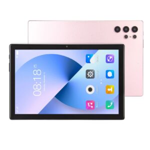 airshi computer tablet, 100-240v us plug 128gb rom dual speaker 10inch intelligent tablet for office (rose gold)