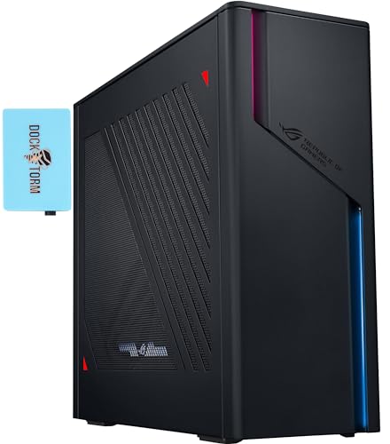 ASUS ROG Gaming Desktop PC, Small Form Factor (Intel i7-13700F 16-Core, GeForce RTX 4070 12GB, 32GB DDR5 RAM, 2x2TB PCIe SSD NVMe SSD (4TB), WiFi 6E, Bluetooth 5.3, Win 11 Home) w/Dockztorm Hub