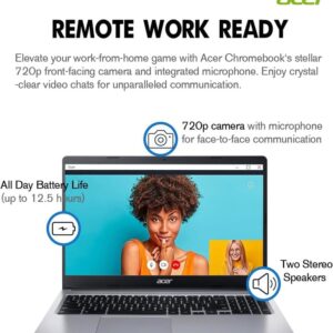 acer Chromebook Light Laptop 2023, 14" FHD Touchscreen IPS, Dual-Core Intel Celeron N4020, 4GB RAM, 128GB Storage (64GB eMMC + 64GB SD), Webcam, WiFi 5, 12+ Hr Battery, Chrome OS, w/MarxsolAccessory