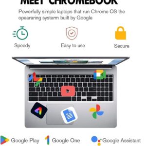 acer Chromebook Light Laptop 2023, 14" FHD Touchscreen IPS, Dual-Core Intel Celeron N4020, 4GB RAM, 128GB Storage (64GB eMMC + 64GB SD), Webcam, WiFi 5, 12+ Hr Battery, Chrome OS, w/MarxsolAccessory