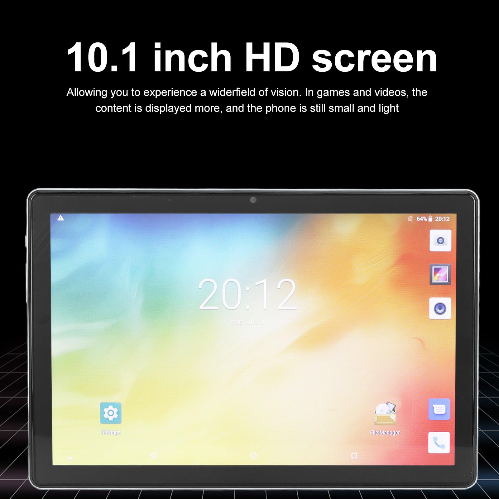 Luqeeg 10.1 Inch Tablet Set, Multifunction Touch Screen Tablet US Plug 100‑240V Keyboard Mouse 12.0 (#2)