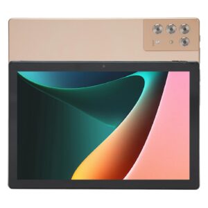 Luqeeg Tablet, 100 to 240V 2.4G 5G WiFi Front Rear Camera 8GB RAM 256GB ROM 10.1in Tablet for Work School (US Plug)