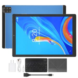 10.1 inch Tablet 6GB RAM 128GB ROM, Deca Core CPU, 5G WiFi, 2 in 1 Tablet PC withKeyboard,12.0, High Resolution Incell Display, Dual Speakers, Long Battery Life (Blue)