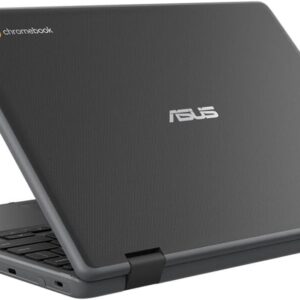 ASUS Flip CR1 11.6" HD Touchscreen Rugged Convertible 2 in 1 Chromebook, Intel Celeron N5100 Quad-Core, 1.10 GHz, 8 GB RAM, 32 GB eMMC + 128GB Memory Card, Dark Gray, Chrome OS + Accessories